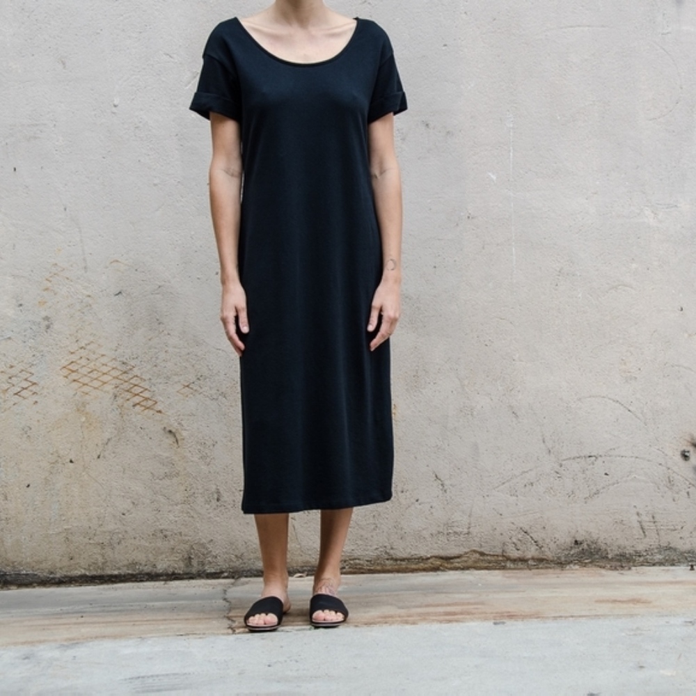 Ali Golden Roll Sleeve T-Shirt Dress